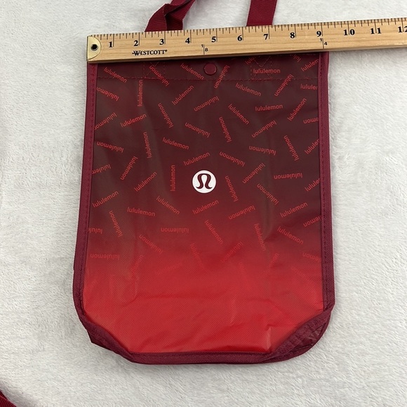 FREE GIFT W/Purchase🎁 NEW Lululemon Red Write Out Logo Reusable Shopping Bag - Picture 4 of 4